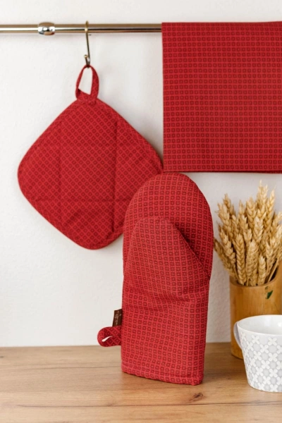 Прихватка червона Прованс Merry Merry Christmas 20х20см (31454) фото 3