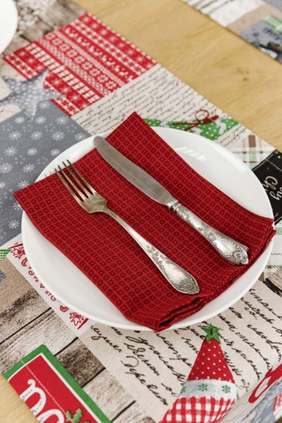 Серветка червона Прованс Merry Christmas 35x45см (31379) фото 5