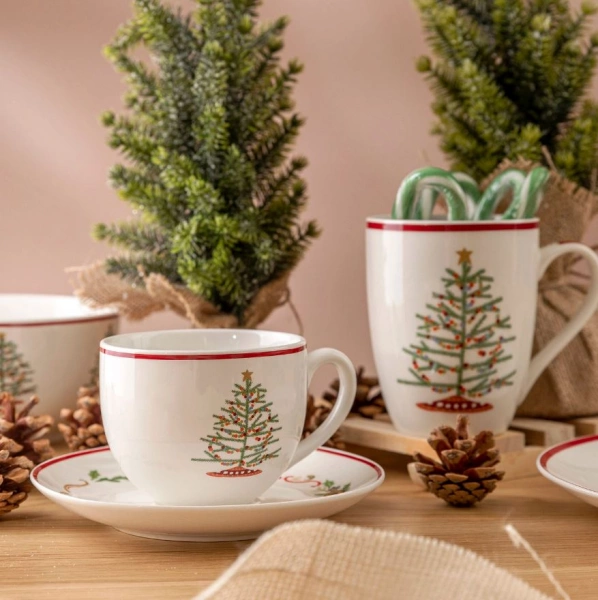 Чашка з блюдцем Florina New Year 240мл (2K2128) фото 3