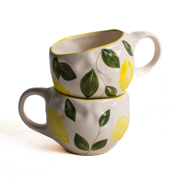 Горня низьке Покутська Кераміка Акварель лимон 0,45л (A0108) фото 2