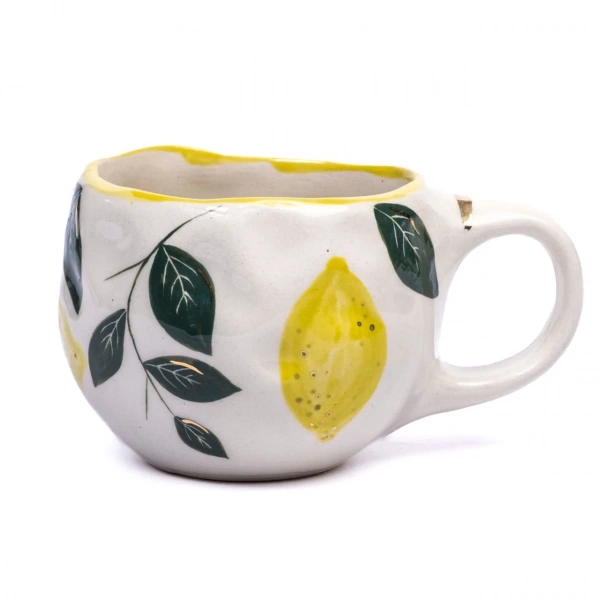 Горня низьке Покутська Кераміка Акварель лимон 0,45л (A0108) фото 3