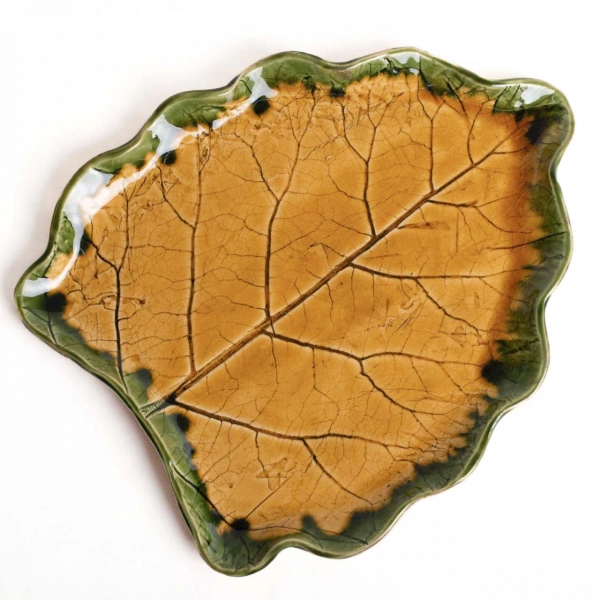 Блюдо Покутская Керамика Флора желтый лопух 28см (F0502071013) фото 3