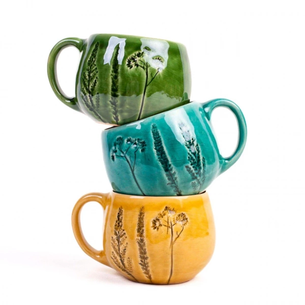 Горня глазурована Покутська Кераміка Флора жовта 0,35л (F010407121316) фото 3