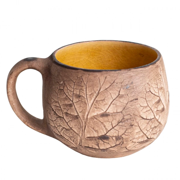 Горня молочене Покутська Кераміка Флора жовте 0,35л (F010407101316) фото 2