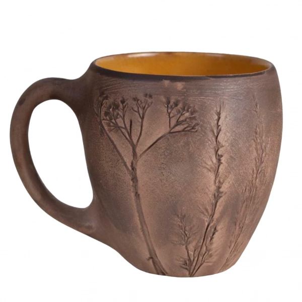 Горня молочене Покутська Кераміка Флора жовте 0,45л (F010508101316) фото 2