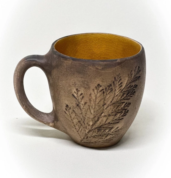 Горня молочене Покутська Кераміка Флора жовте 0,45л (F010508101316) фото 3