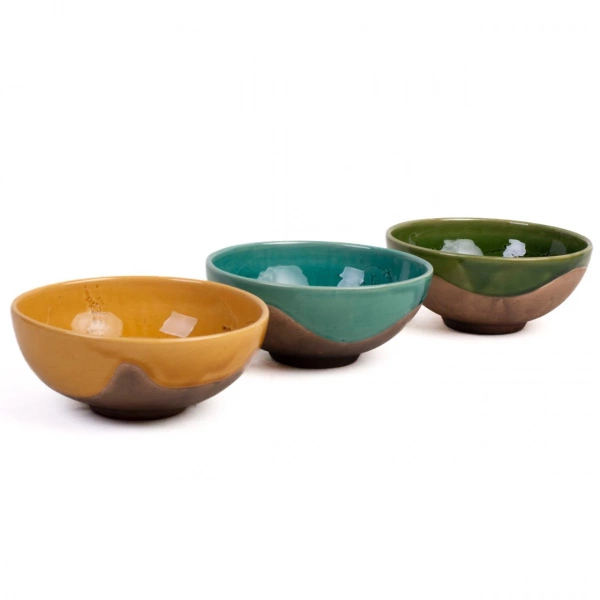 Миска Покутская Керамика Флора желтая микс 0,6л (F090306101216) фото 4