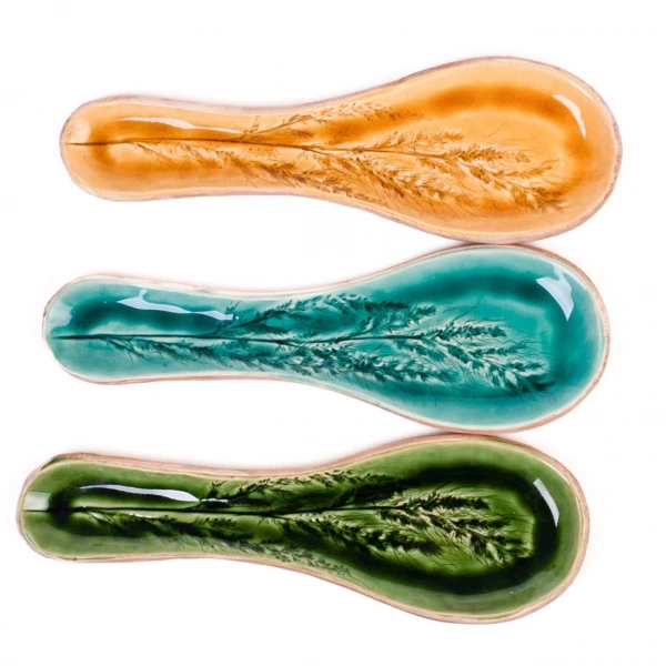 Підставка під ложку Покутська Кераміка Флора зелений 23см (F13010408) фото 2