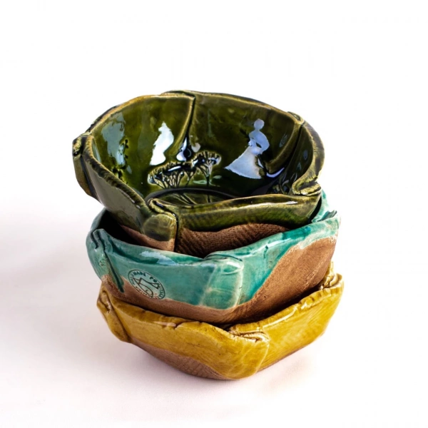 Соусник катаний Покутська Кераміка Флора жовтий 0,15л (F1202060712) фото 3