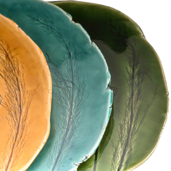 Тарелка обеденная Покутская Керамика Флора зеленый 22см (F0204111518) фото 2