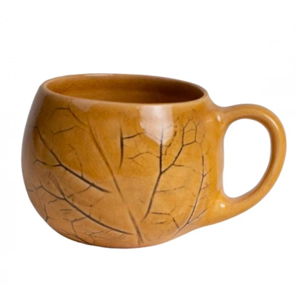 Філіжанка глазурована Покутська Кераміка Флора жовта 0,2л (F010209121316) фото 4