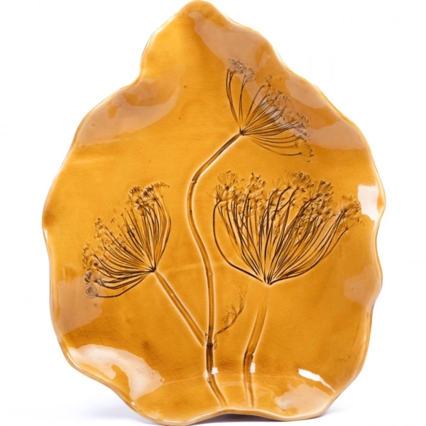 Фруктовниця Покутська Кераміка Флора жовта кріп 32см (F09010311) фото 5