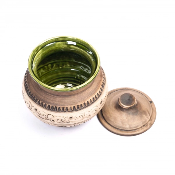 Горщик з кришкою Покутська Кераміка Шляхтянський 1л (S030203) фото 2