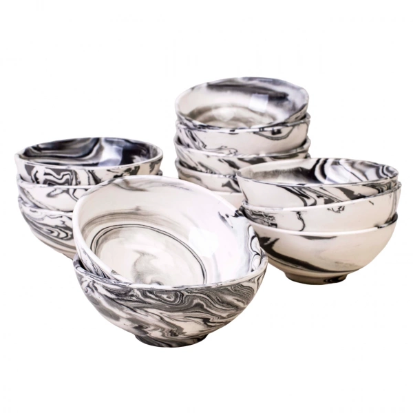 Миска треугольная Покутская Керамика Нерикоми серая 0,3л (N02010708) фото 2