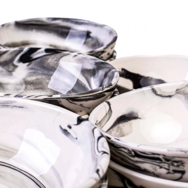 Миска круглая Покутская Керамика Нерикоми серая 0,5л (N02020608) фото 3