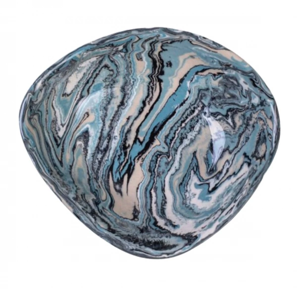 Миска трикутна Покутська Кераміка Нерікомі блакитна 0,3л (N02010709) фото 2