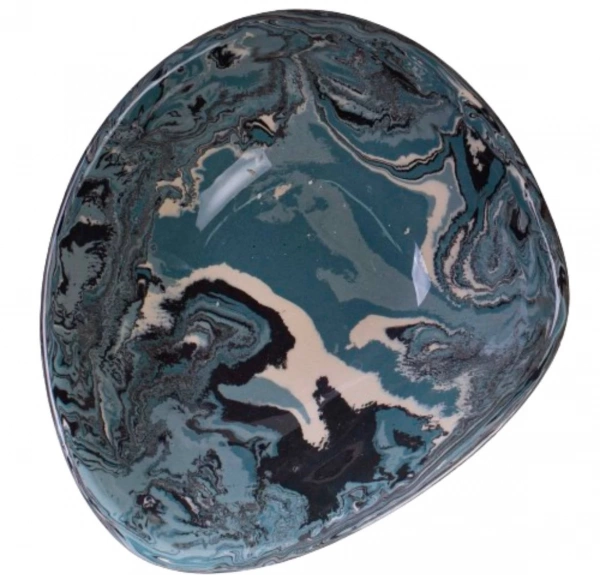 Миска трикутна Покутська Кераміка Нерікомі блакитна 0,5л (N02020709) фото 2