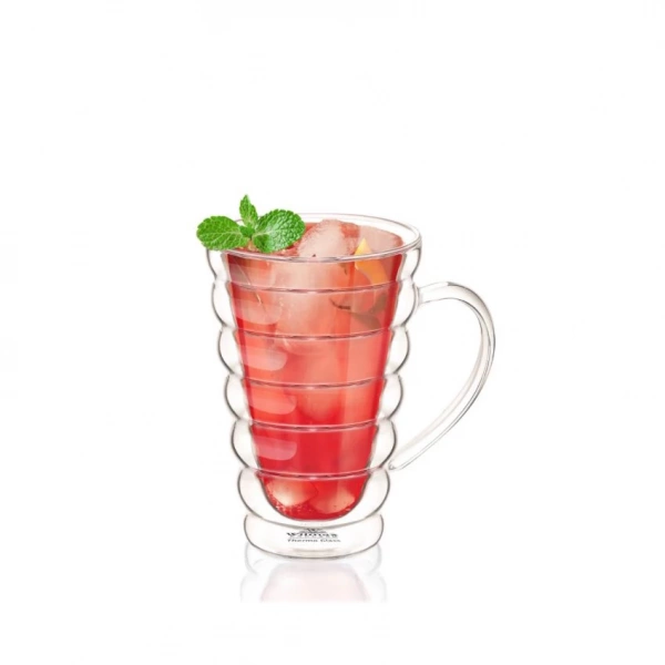 Кухоль конусний рельєфний з подвійним дном Wilmax Thermo 250мл (WL-888423 / A) фото 3