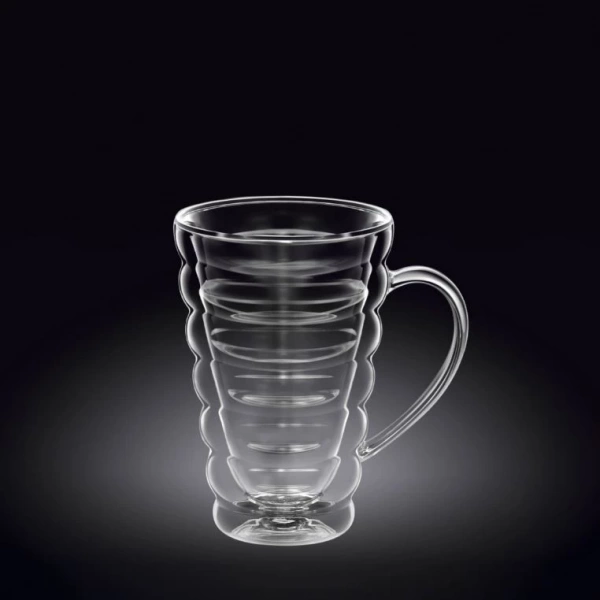 Кухоль конусний рельєфний з подвійним дном Wilmax Thermo 250мл (WL-888423 / A) фото 4