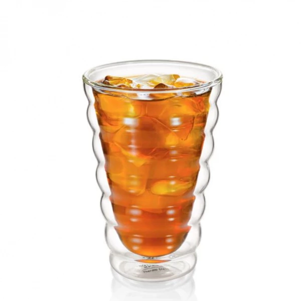 Склянка конусна рельєфна з подвійним дном Wilmax Thermo 400мл (WL-888418 / A) фото 3