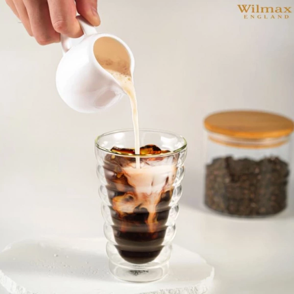 Склянка конусна рельєфна з подвійним дном Wilmax Thermo 400мл (WL-888418 / A) фото 4