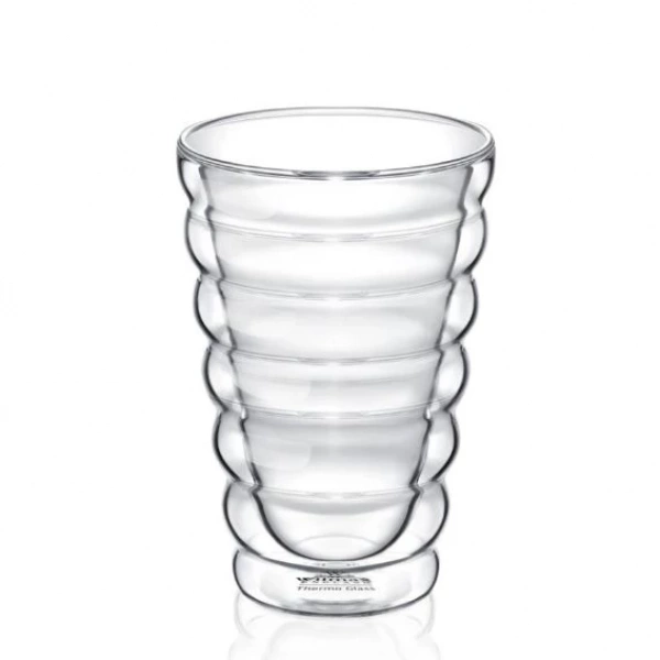 Склянка конусна рельєфна з подвійним дном Wilmax Thermo 400мл (WL-888418 / A) фото 5