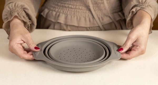 Друшляк складний круглий силікон Florina Anide d=20см (4C2012) фото 3