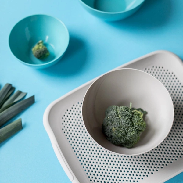 Дошка-сито прямокутна з пластику 27,5х36,5х30см Florina Warm Gray (4D4076) фото 3