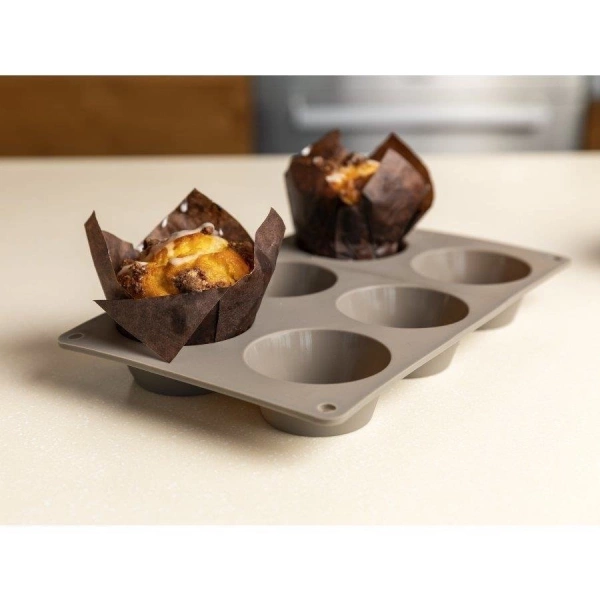 Форма для випічки мафінів прямокутна силікон Florina Anide на 6шт (4F1607) фото 2