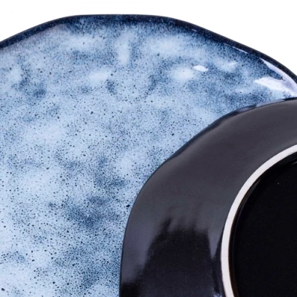 Тарілка обідня Покутська Кераміка Росохан синя 21см (R030105) фото 5