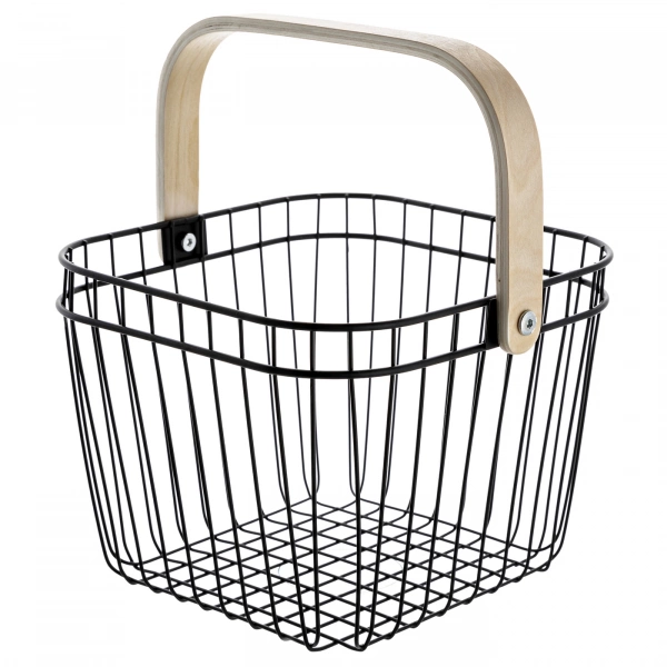 Кошик з дерев'яною ручкою Florina 25см (50F-KOS-DRE/25) фото 3