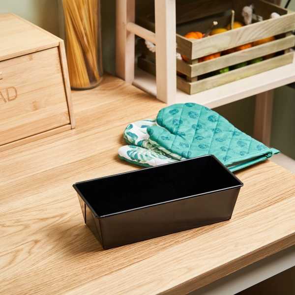 Форма для випічки хліба протипригарна чорна Florina 26х11х7см (5K1340) фото 2