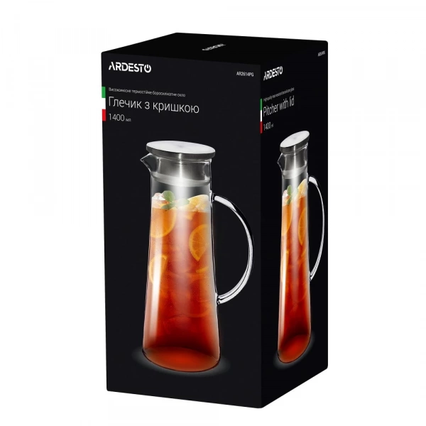 Глечик з кришкою Ardesto 1400мл (AR2614PG) фото 2