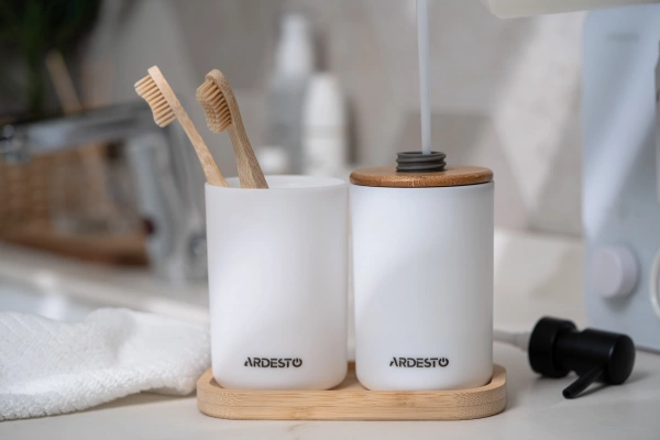 Набір для ванної кімнати Ardesto Minimalism 360мл 3пр білий (AR0720BS) фото 10