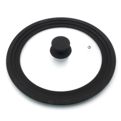 Крышка универсальная Lessner термостойкое стекло с силиконом. D=24/26/28 см (88 391)