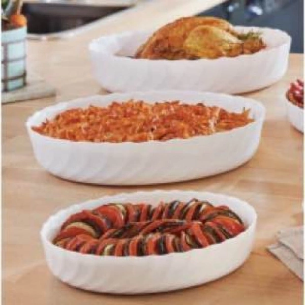 Набір форм для запікання овальних (36х29см,32х24см,22х16см)-3предмета Luminarc Trianon (P7773) фото 3