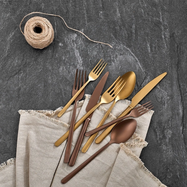 Набір столовий Korkmaz Riva Rosagold 24пр (A2468) фото 2