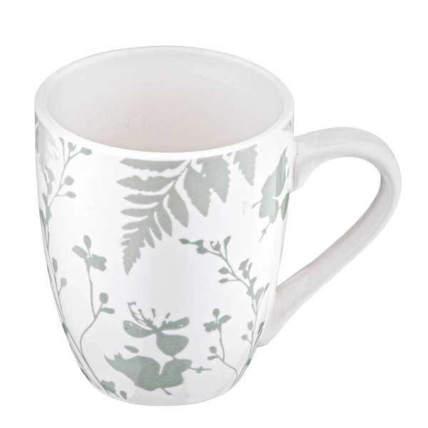 Чашка Ardesto Capri, 320мл, порцеляна, біло-зелений (AR0432CWG) фото 4