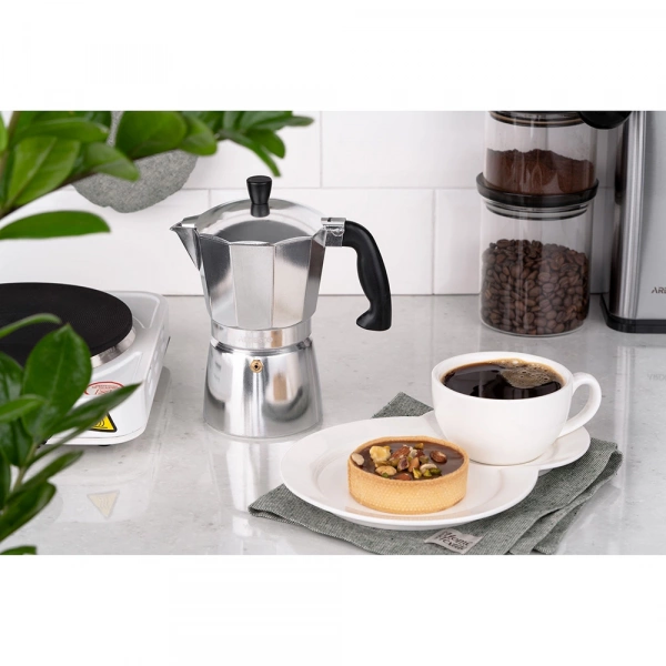 Гейзерна кавоварка Ardesto Gemini Cremona, 0.24л, 6 чашок, алюміній (AR0806AG) фото 3