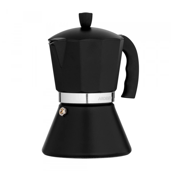 Гейзерна кавоварка Ardesto Gemini Trento, 0.3л, 6 чашок, алюміній, чорний (AR0806AIB) фото 6