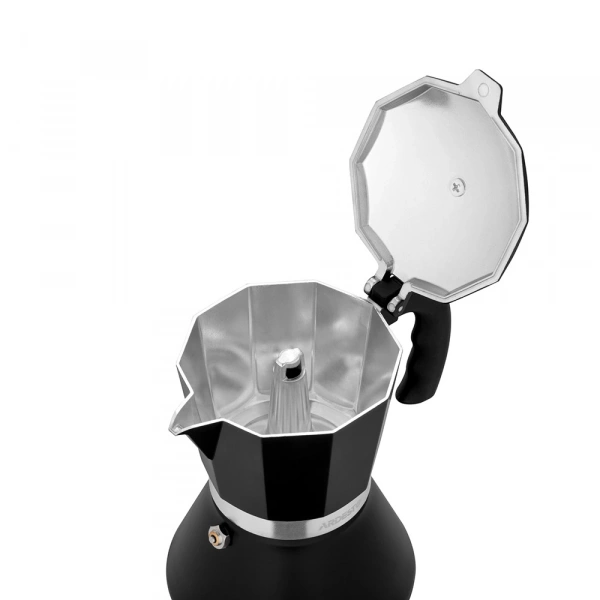 Гейзерна кавоварка Ardesto Gemini Trento, 0.3л, 6 чашок, алюміній, чорний (AR0806AIB) фото 8