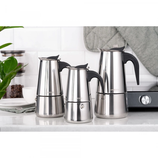 Гейзерна кавоварка Ardesto Gemini Apulia, 0.3л, 6 чашок, нержавіюча сталь (AR0806SS) фото 5
