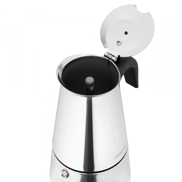 Гейзерна кавоварка Ardesto Gemini Apulia, 0.3л, 6 чашок, нержавіюча сталь (AR0806SS) фото 8