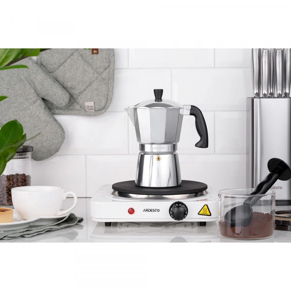 Гейзерна кавоварка Ardesto Gemini Cremona, 0.4л, 9 чашок, алюміній (AR0809AG) фото 4