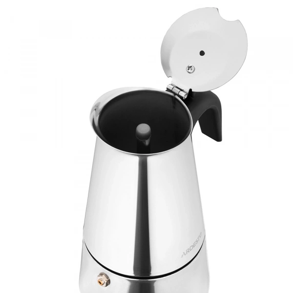 Гейзерна кавоварка Ardesto Gemini Apulia, 0.45л, 9 чашок, нержавіюча сталь (AR0809SS) фото 8