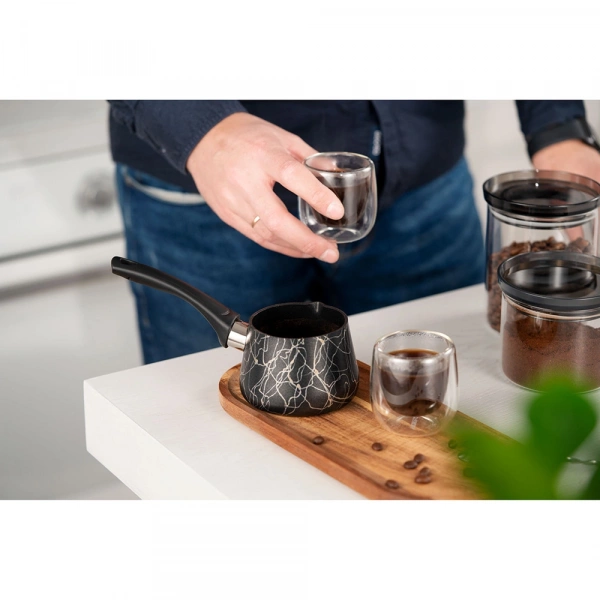 Турка Ardesto Black Mars, 0.35л, алюміній, бакеліт, чорний (AR0835SG) фото 7