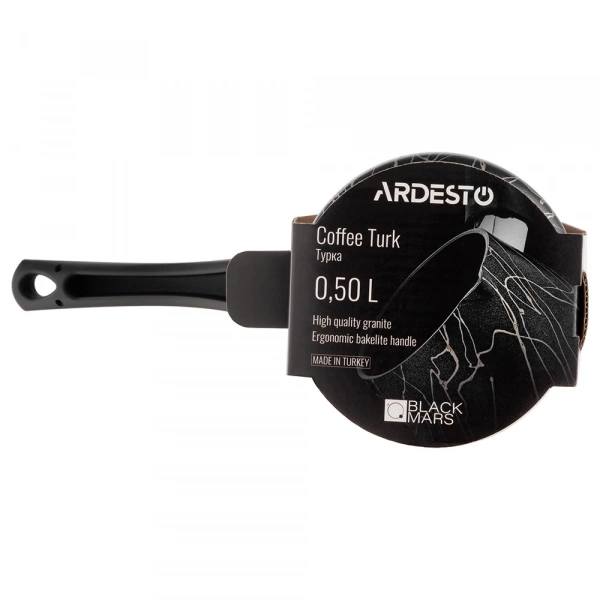Турка Ardesto Black Mars, 0.5л, алюміній, бакеліт, чорний (AR0850SG) фото 12 Турка Ardesto Black Mars, 0.5л, алюміній, бакеліт, чорний (AR0850SG) фото 12