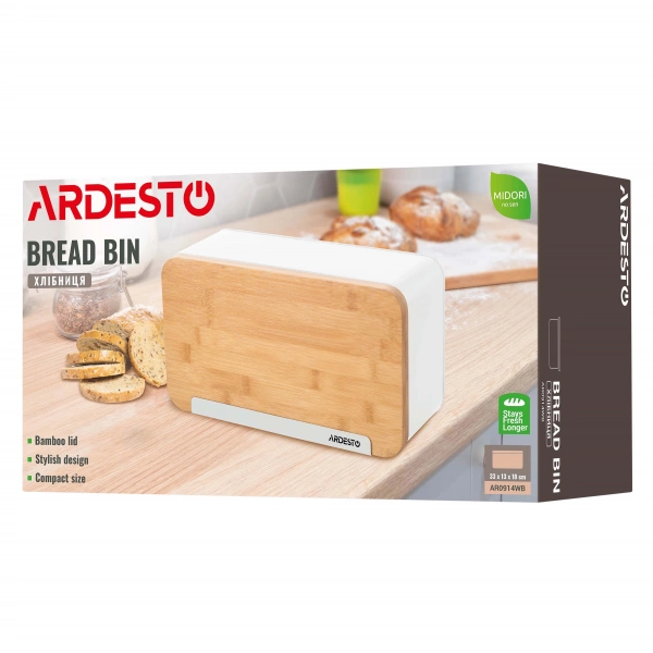 Хлібниця Ardesto Midori 33х13х18см білий (AR0914WB) фото 11 Хлібниця Ardesto Midori 33х13х18см білий (AR0914WB) фото 11