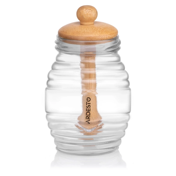 Медовница Ardesto Midori 500мл, 8.3х14.2см, бамбук, стекло (AR0922) фото 4