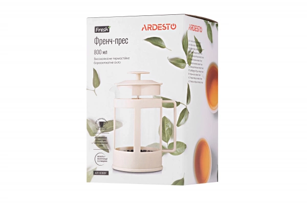 Френч‑прес Ardesto Fresh 800 мл, бежевий (AR1008BF) фото 5